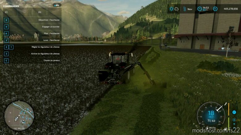 FS22 Mod: Ferri Hydraulic Reach Mower For Wheel Loader (Featured)