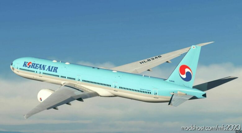 MSFS 2020 777-300ER Livery Mod: Captainsim 777-300ER Korean AIR HL8346 ”200TH Boeing” (Featured)