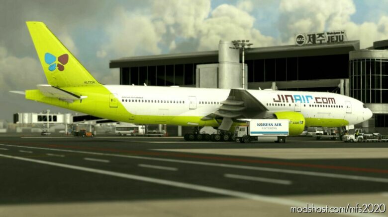 MSFS 2020 777-200ER Livery Mod: JIN AIR Cs777-200Er (Featured)