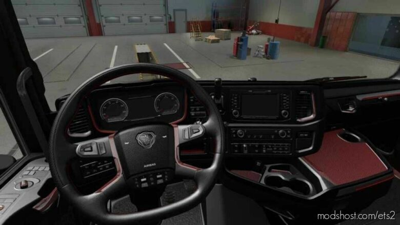 ETS2 Scania Mod: 2016 R&S RED – Black LUX Interior 1.43 (Featured)