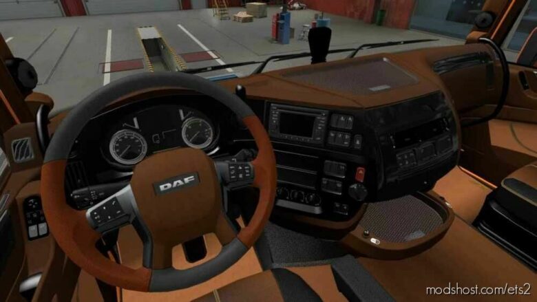 ETS2 DAF Mod: XF Euro 6 Brown – Black Interior 1.43 (Featured)