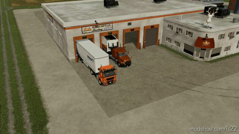 FS22 Placeable Mod: MW Logistikhalle Hirschfeld Hauling V1.1 (Featured)