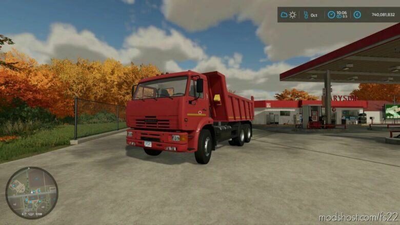 FS22 Kamaz Mod: 6520 Dump Truck V1.1 (Featured)