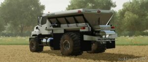 FS22 Sprayer Mod: Freightliner 108SD With NEW Leader L4330G4 Lime / Fertilizer Spreader (Image #4)