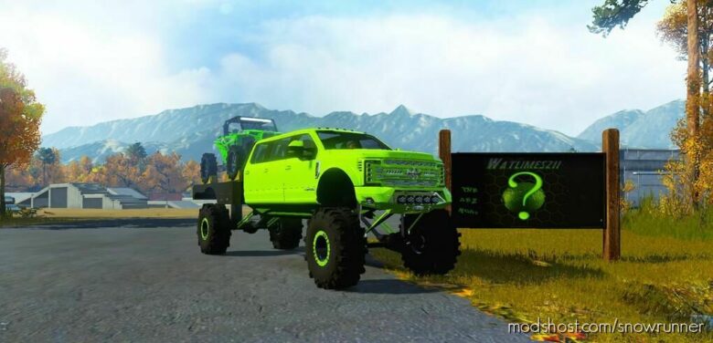 SnowRunner Car Mod: Limes 6 Door F450 TOW RIG (Featured)