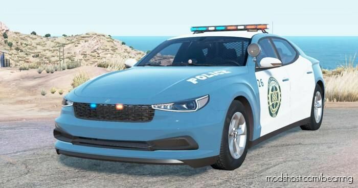 BeamNG Bruckell Car Mod: Bastion Firwood Police (Featured)