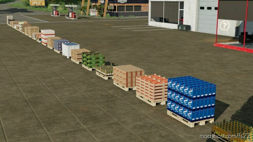 FS22 Object Mod: ALL Buyable Productions Pallet Pack (Featured)