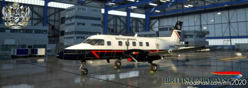 MSFS 2020 Embraer Livery Mod: Nextgensim Emb110P1 Bandeirante British Airways Landor (Featured)