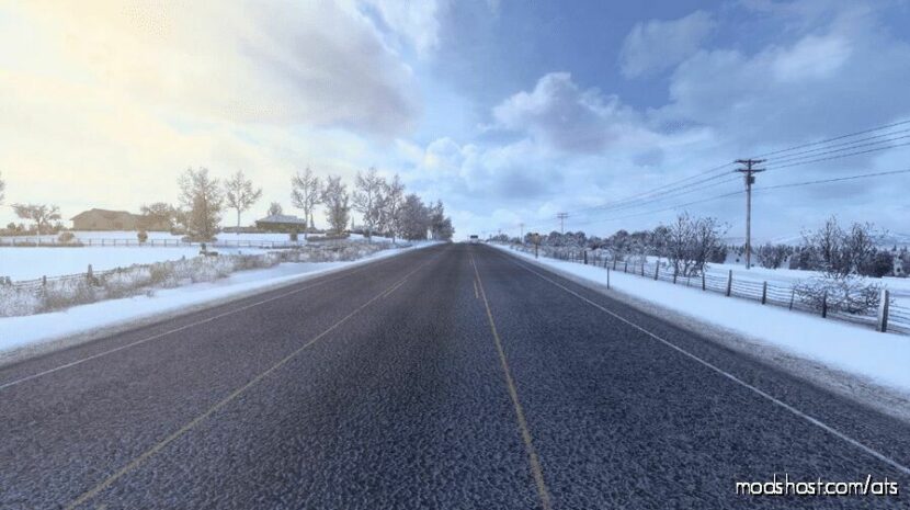 ATS Mod: Clean Roads For Frosty Winter Mod V4.5 (Featured)