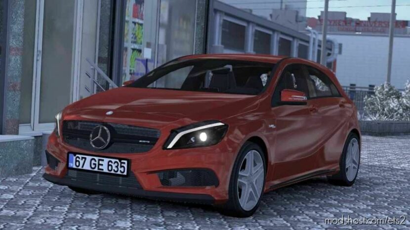 ETS2 Mercedes-Benz Car Mod: A45 V1R90 1.43 (Featured)