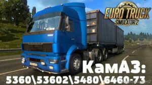 ETS2 Kamaz Truck Mod: 5360 / 53602 / 5480 / 6460-73 V3.2 By MTG 1.43 (Featured)