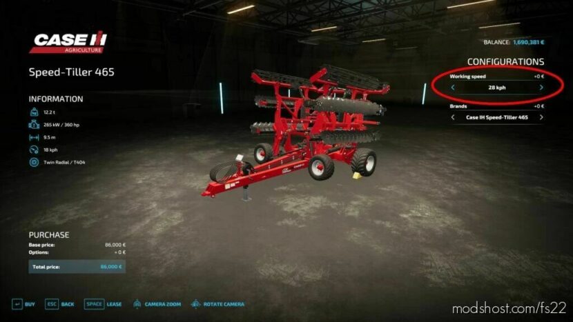 FS22 Script Mod: Adjust Working Speed V2.0 (Featured)