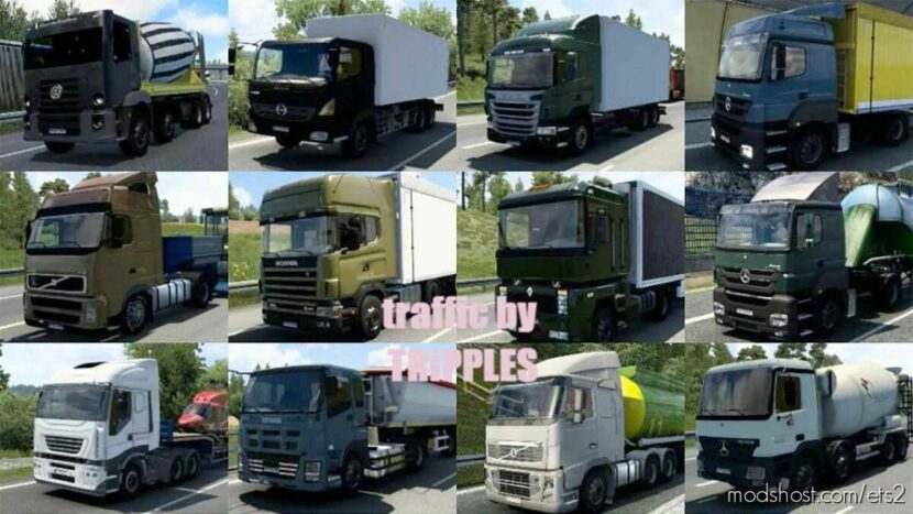 ETS2 Mod: Additional Trucks In Traffic V1.9 1.43 (Featured)