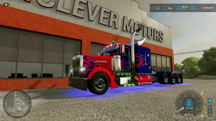 FS22 Peterbilt Truck Mod: 389 Custom (Featured)