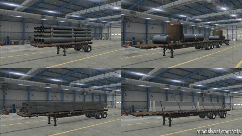 ATS Trailer Mod: Mark’s Flatbed Cargo Variety V1.3 1.43 (Featured)