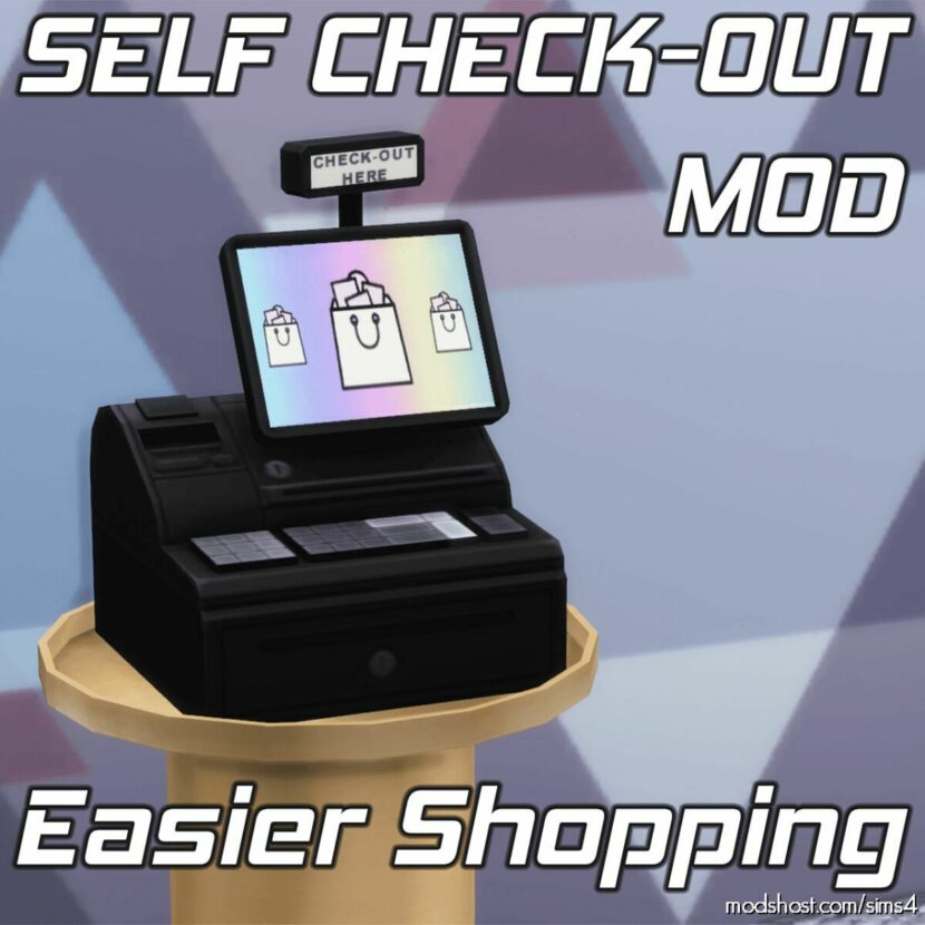 Sims 4 Mod: Self Check-Out Mod – Easier Shopping (Featured)