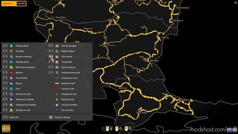 ETS2 Mod: Fullscreen World Map 1.43 (Featured)
