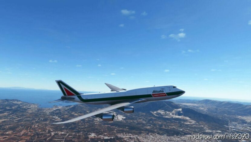 MSFS 2020 Boeing Livery Mod: 747-8 BCF Alitalia Cargo System 4K NO Mirroring (Featured)