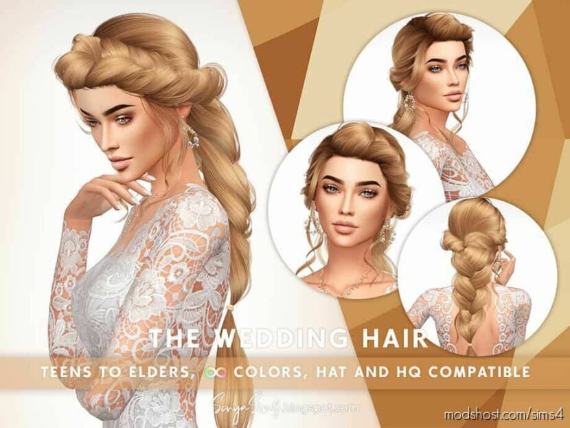 Sims 4 Female Mod: Wedding Hair (Featured)