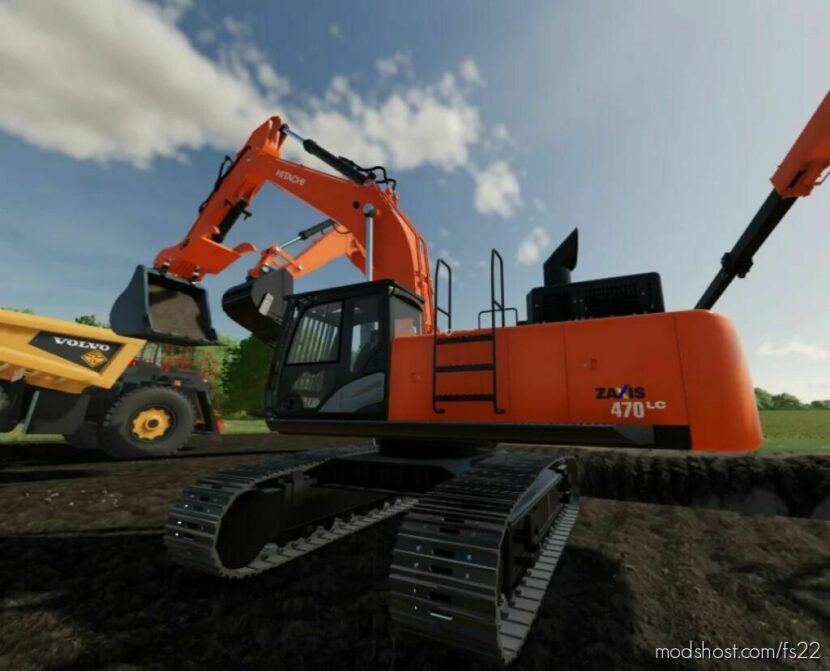 FS22 Hitachi Forklift Mod: 470LC (Featured)