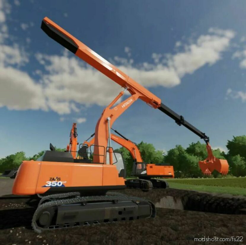 FS22 Hitachi Forklift Mod: 350 LC (Featured)