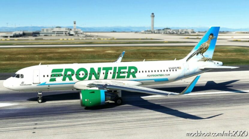 MSFS 2020 A32NX Livery Mod: Frontier Airlines(Al The Roadrunner)N346Fr 8K V1.0.1 (Featured)