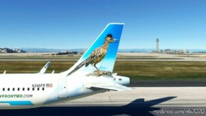 MSFS 2020 A32NX Livery Mod: Frontier Airlines(Al The Roadrunner)N346Fr 8K V1.0.1 (Image #2)