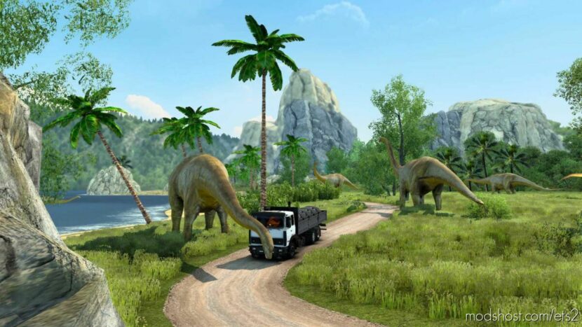 ETS2 Mod: Jurassic Roads Map Save Game Profile 1.43 (Featured)