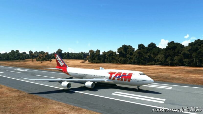 MSFS 2020 4K Livery Mod: Boeing 747-8I TAM Brasil 4K NO Mirroring (Featured)