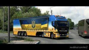 ETS2 Krone Skin Mod: Ukraine NO WAR Trucks & Trailers 1.43 (Image #2)