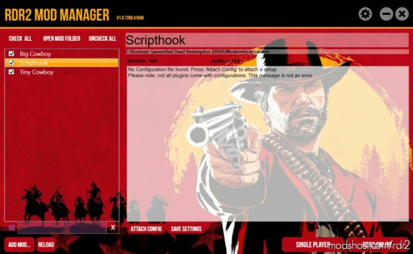 RDR2 Tool Mod: RED Dead Redemption 2 Mod Manager (Featured)