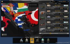 ETS2 Mod: Europe Map Background With Flags (Image #2)