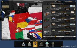 ETS2 Mod: Europe Map Background With Flags (Image #3)