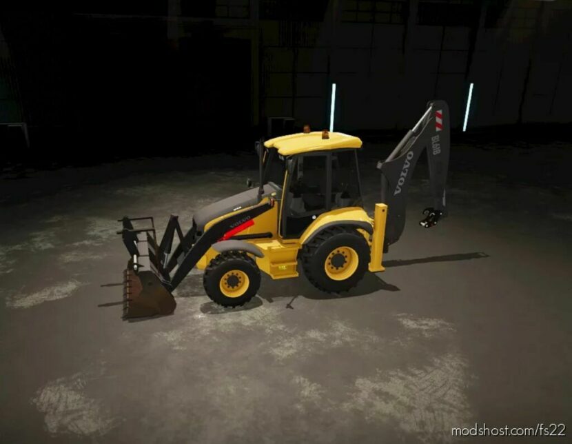 FS22 Volvo Forklift Mod: LB61B Backhoe (Featured)