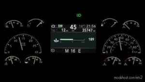 ETS2 Volvo Interior Mod: VNL 2018 Improved Dashboard V1.1 1.43 (Image #2)