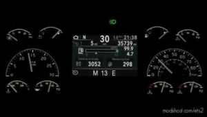 ETS2 Volvo Interior Mod: VNL 2018 Improved Dashboard V1.1 1.43 (Image #4)