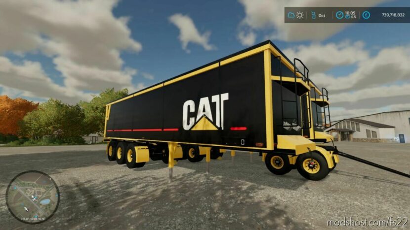 FS22 Trailer Mod: Catepillar SRB35, Srb35T Tipper (Featured)