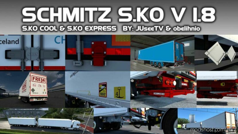 ETS2 Schmitz Trailer Mod: S.KO By Juseetv & Obelihnio V1.8 1.43 (Featured)