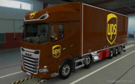 ETS2 DAF Mod: Skin DAF 2021 Tandem VAK UPS 1.43 (Image #2)