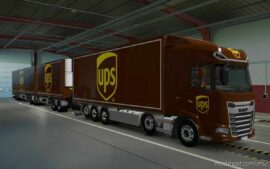 ETS2 DAF Mod: Skin DAF 2021 Tandem VAK UPS 1.43 (Image #4)