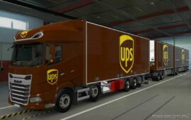 ETS2 DAF Mod: Skin DAF 2021 Tandem VAK UPS 1.43 (Image #5)