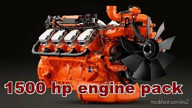 ETS2 Engines Part Mod: 1500 HP Engine For ALL Trucks (Featured)