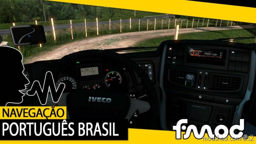 ETS2 Sound Mod: Brazilian Voice Navigation V1.3.3 (Featured)