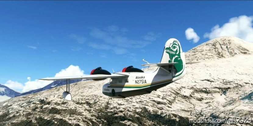 MSFS 2020 Alaska Livery Mod: Grumman JRF Goose N2751A Alaska Airlines (Featured)