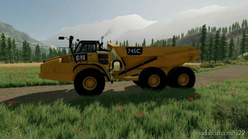 FS22 Caterpillar Vehicle Mod: CAT 745C (Featured)