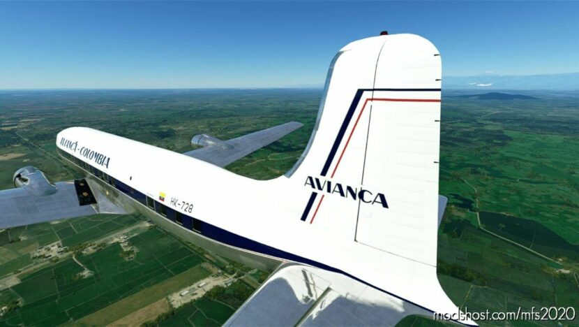 MSFS 2020 DC-6B Livery Mod: Pmdg DC-6B Avianca (HK-428) (Featured)