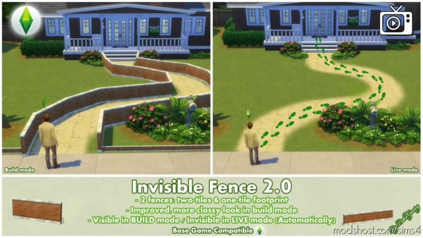 Sims 4 Mod: Invisible Fence 2.0 (Featured)