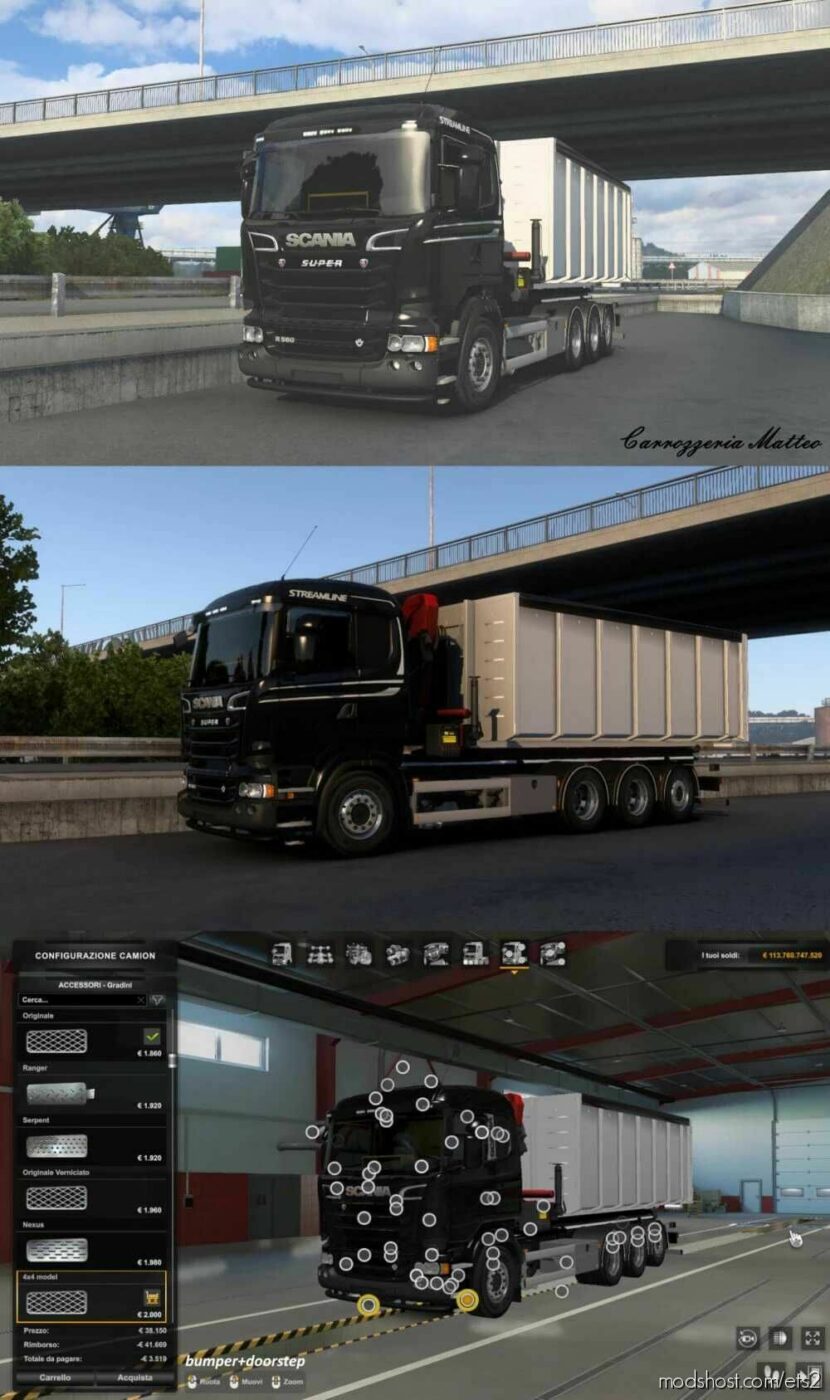 ETS2 RJL Part Mod: Hooklift Addon For RJL & Scania S V1.2 (Featured)