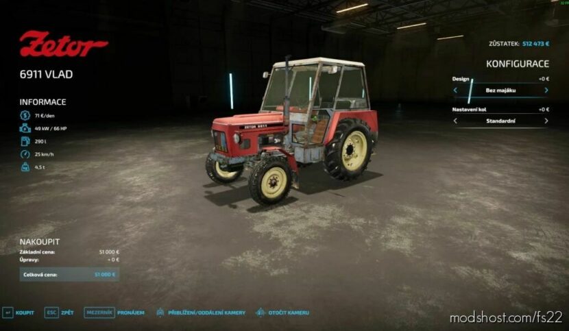 FS22 Zetor Tractor Mod: UR1 Pack (Featured)