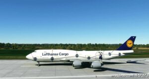 MSFS 2020 Lufthansa Livery Mod: Boeing 747-8 BCF Lufthansa Cargo 4K NO Mirroring (Featured)